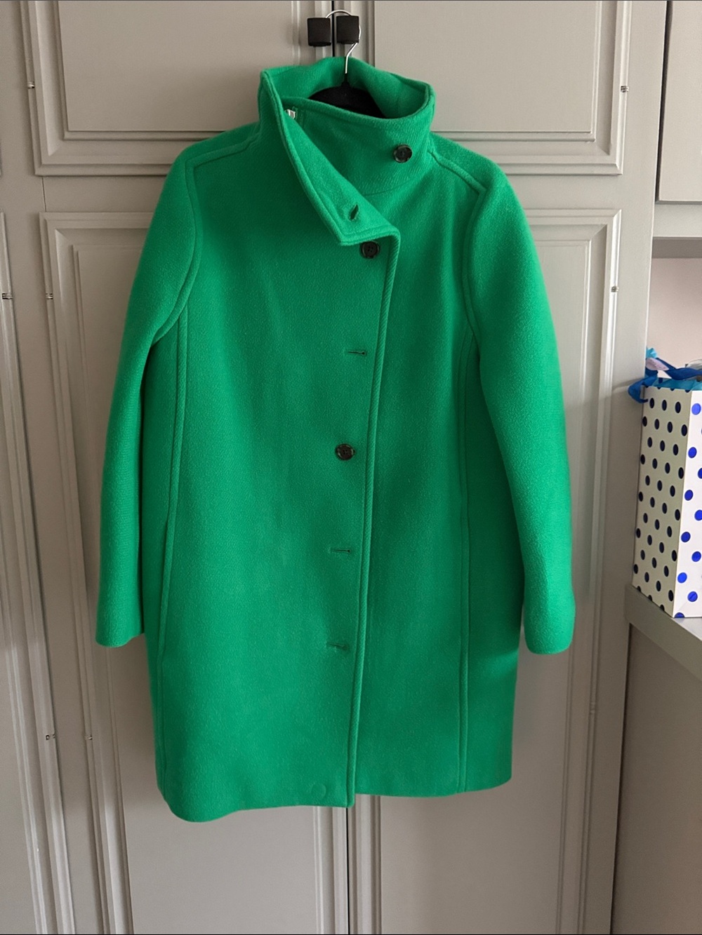 J. Crew Bright Green Wool Pea Coat